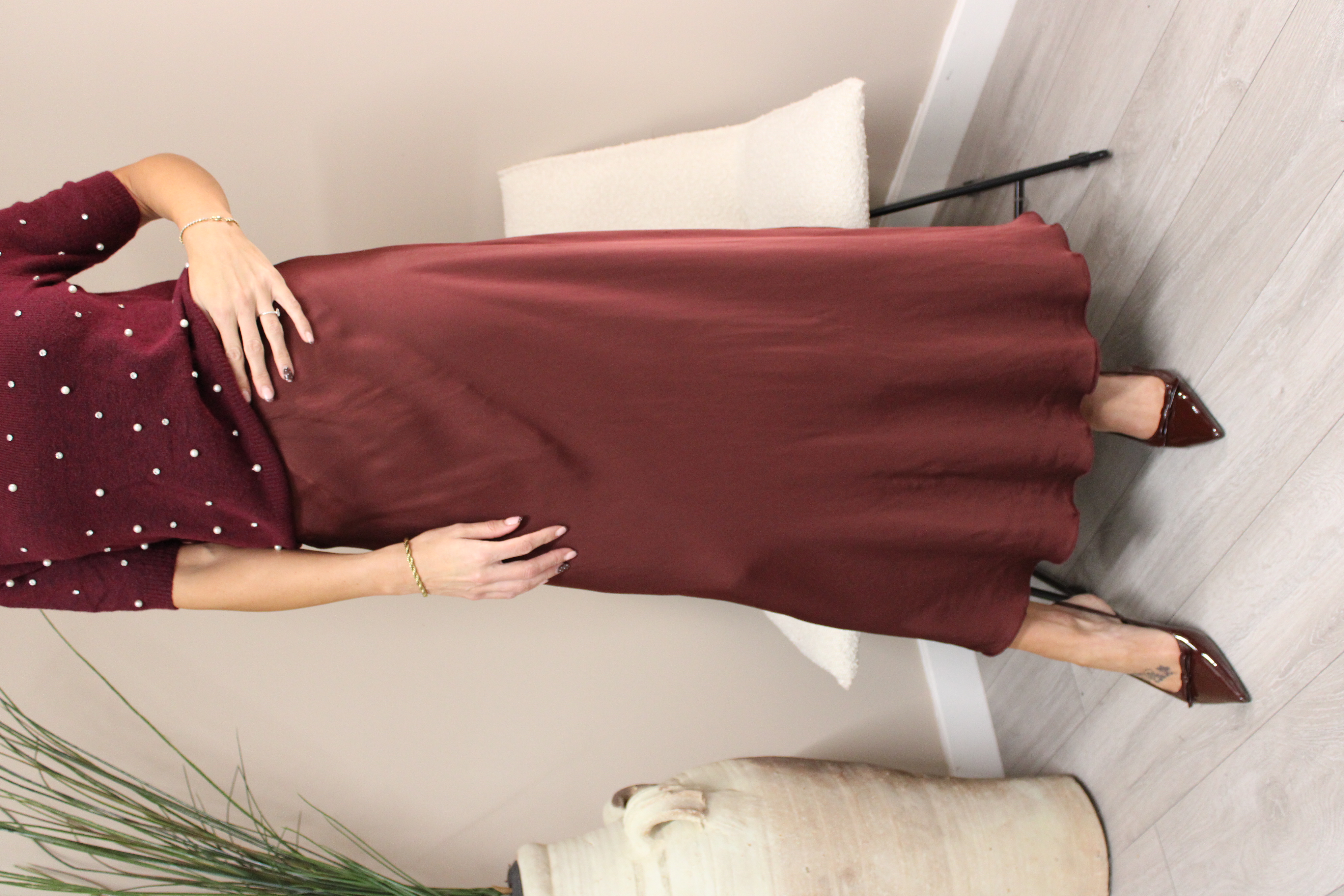 Vienna Silk Slip Skirt