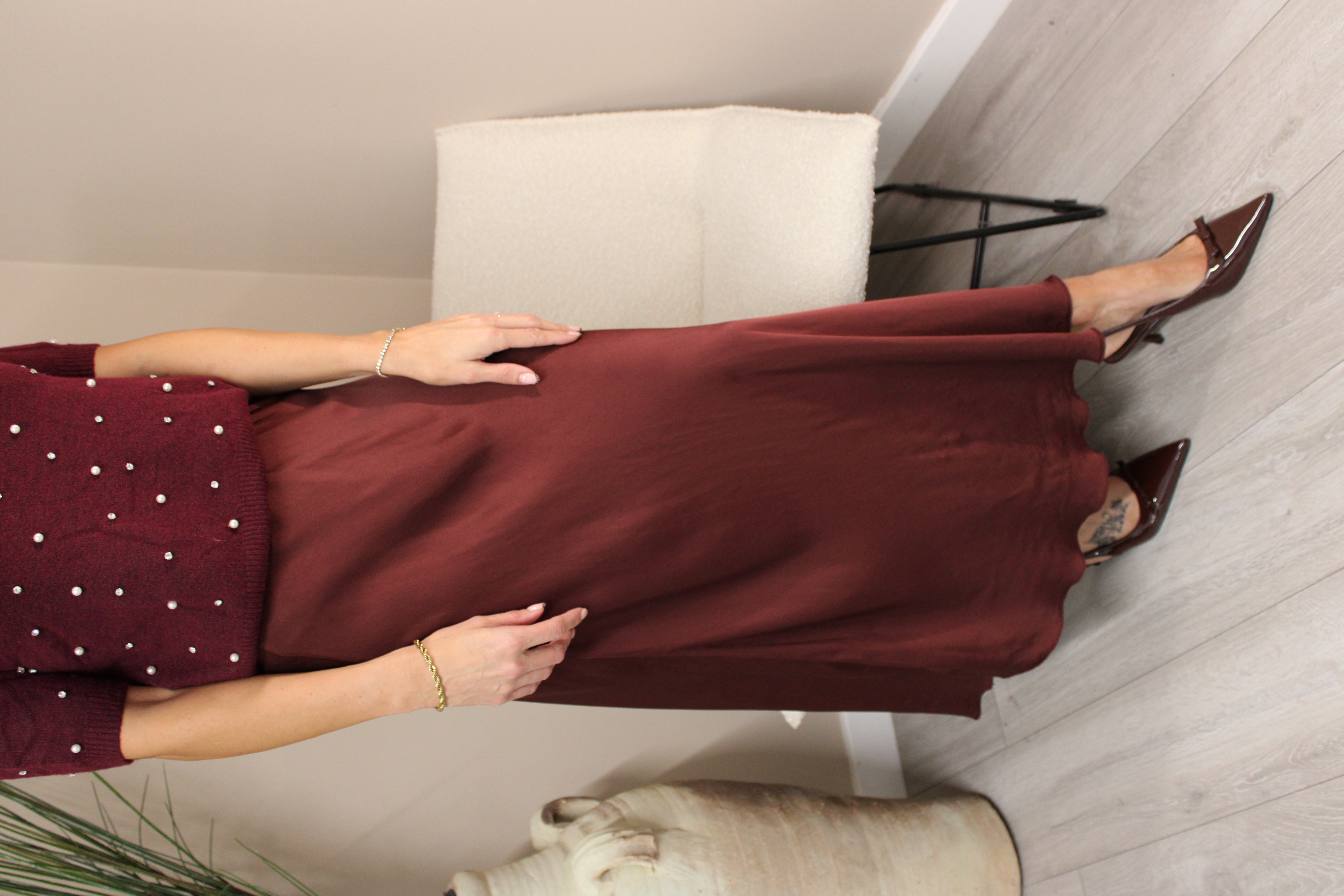 Vienna Silk Slip Skirt