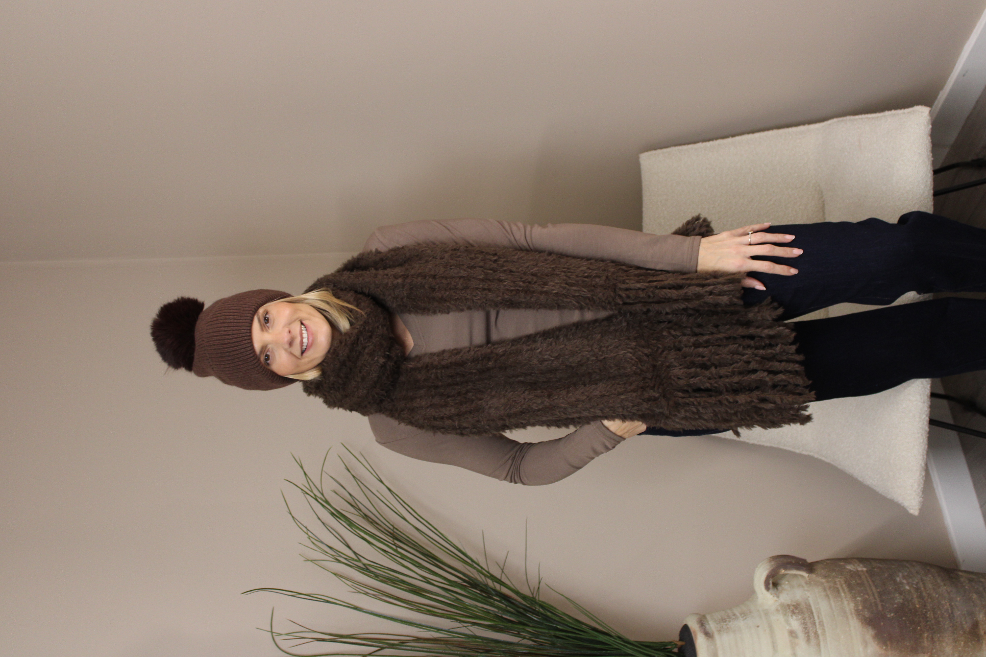 ANDMARY Alma ribbon knit set up / Gray andmary Alma ribbon