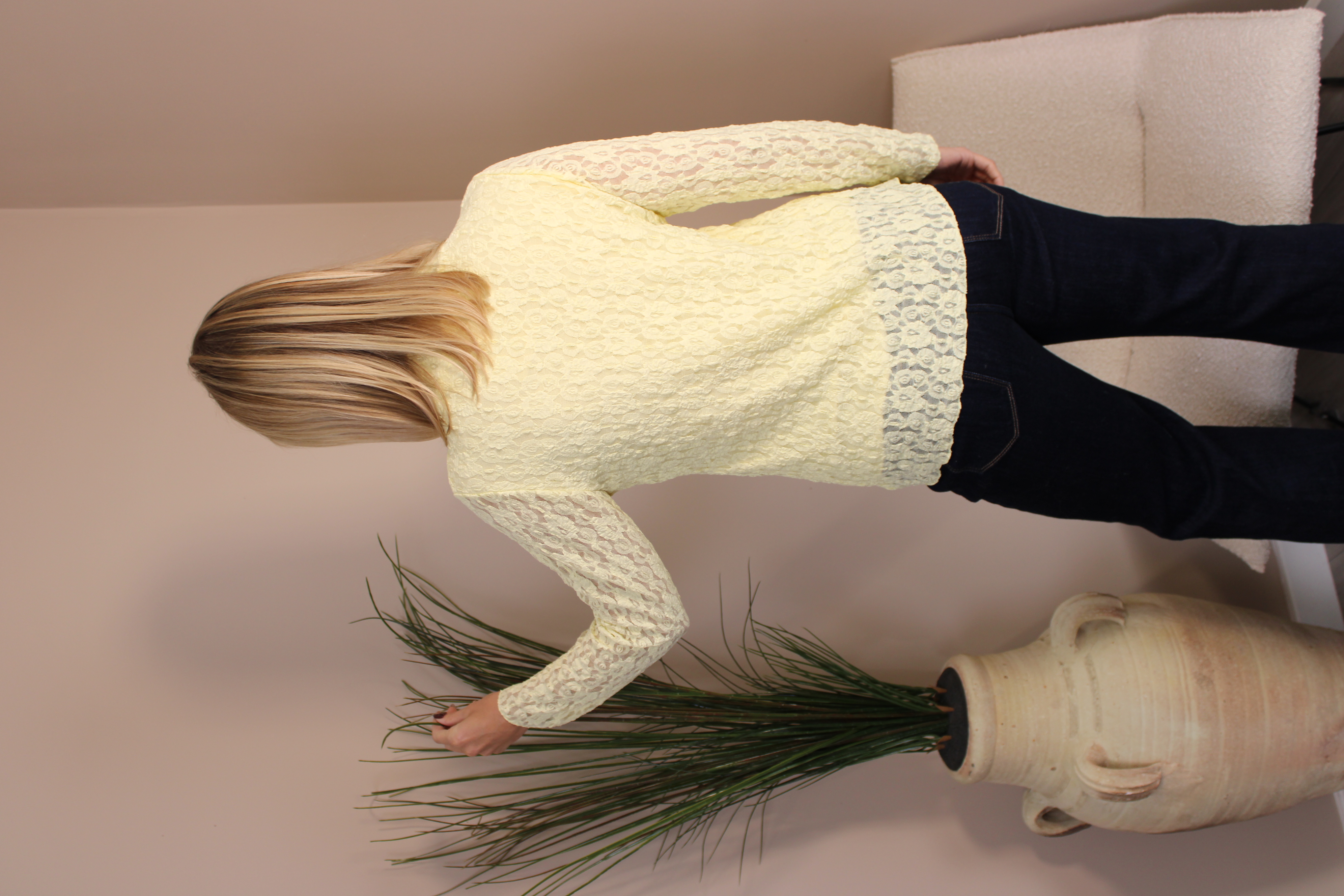 Cartmel High Neck Lace Top