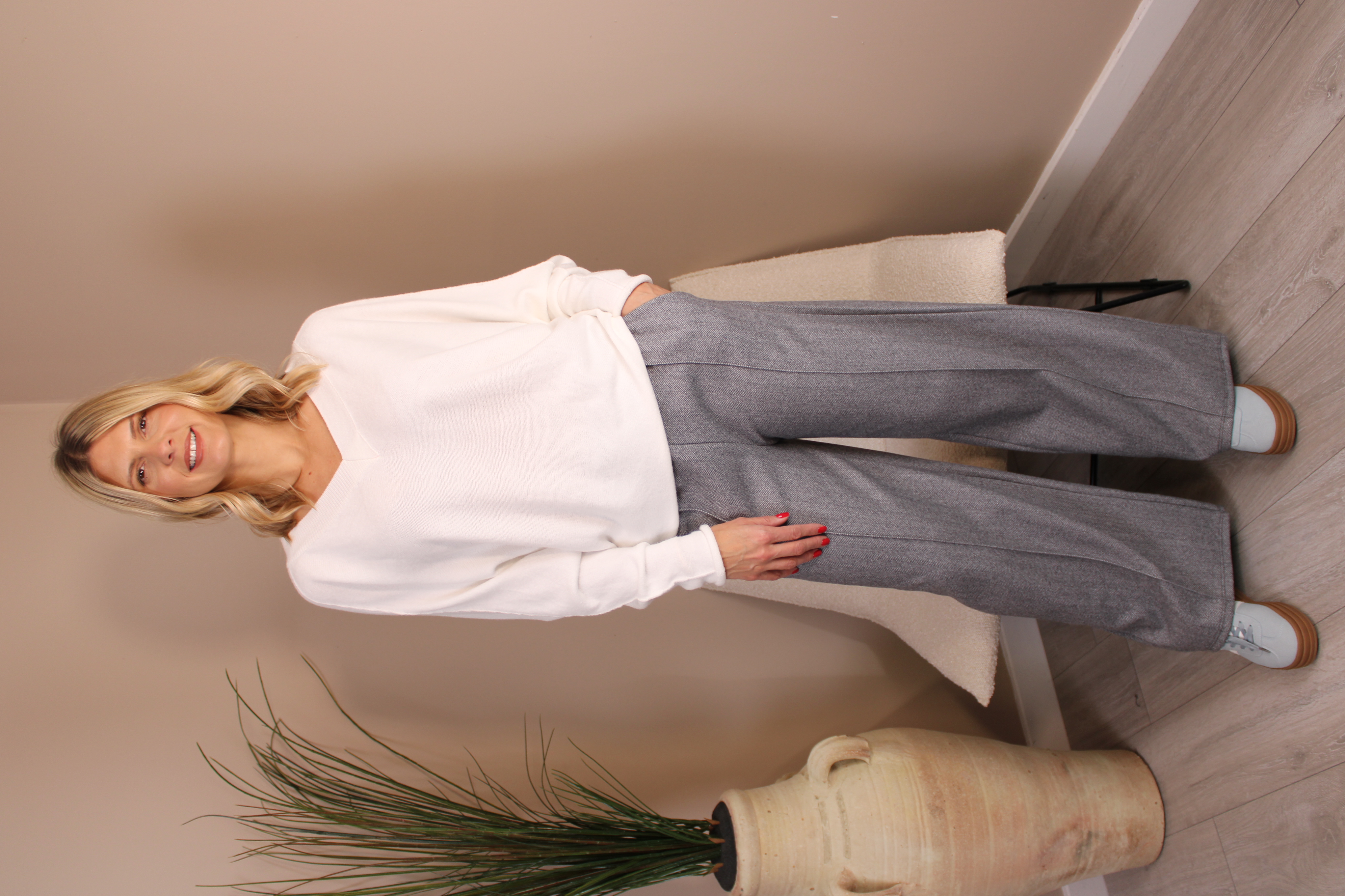 Milan Herringbone Trousers