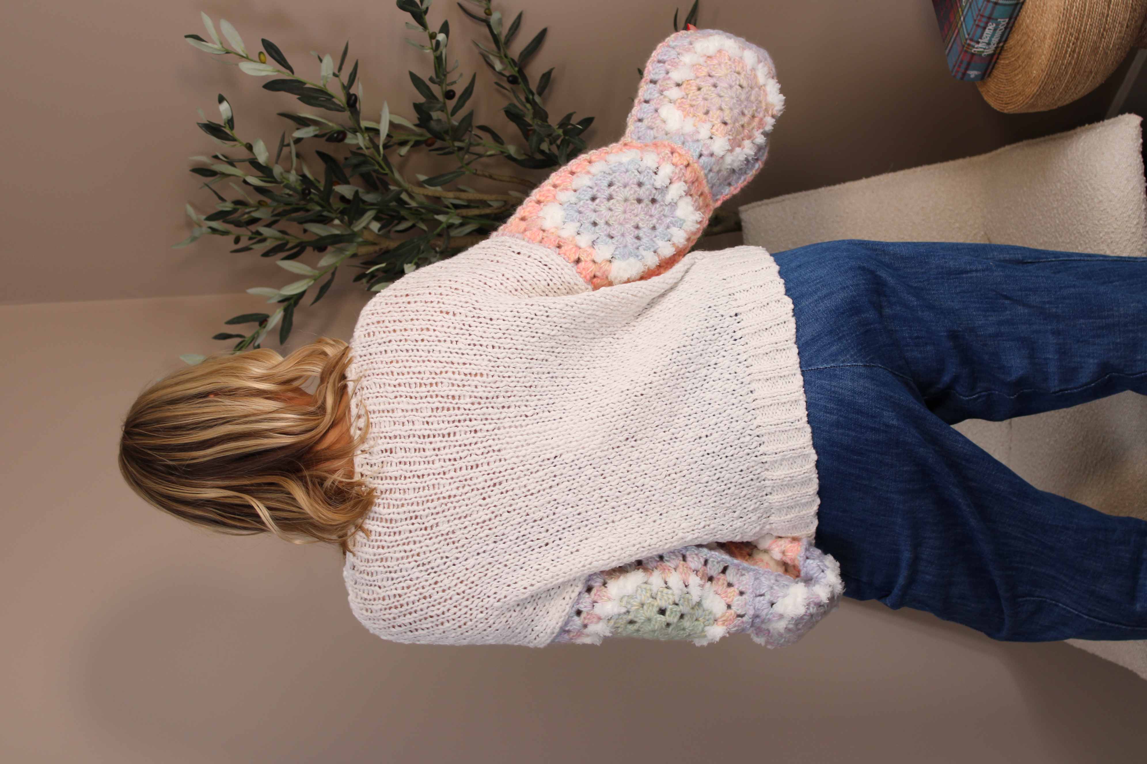 Salcombe Crochet Sleeve Knit