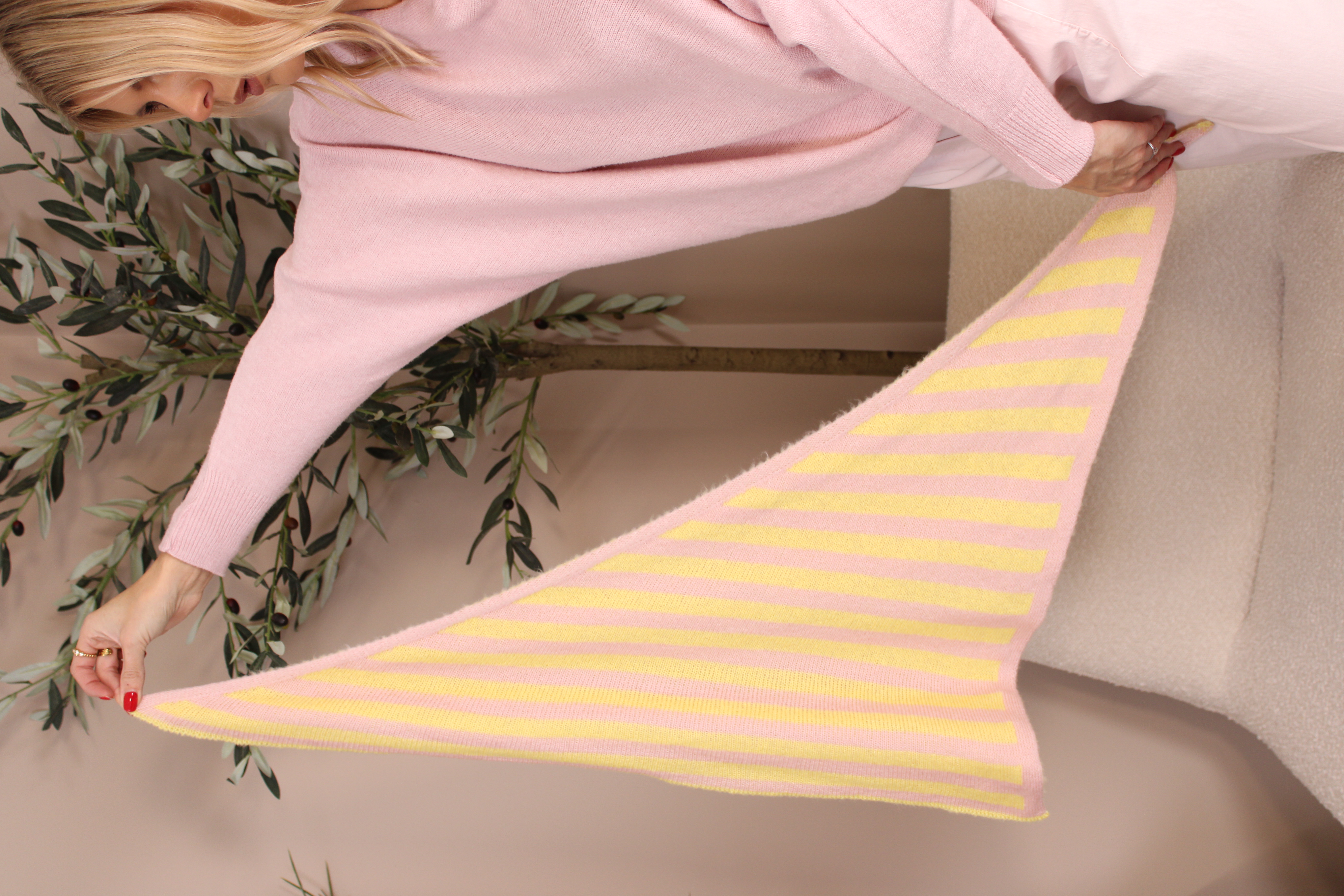 Breton Striped Triangle Scarf