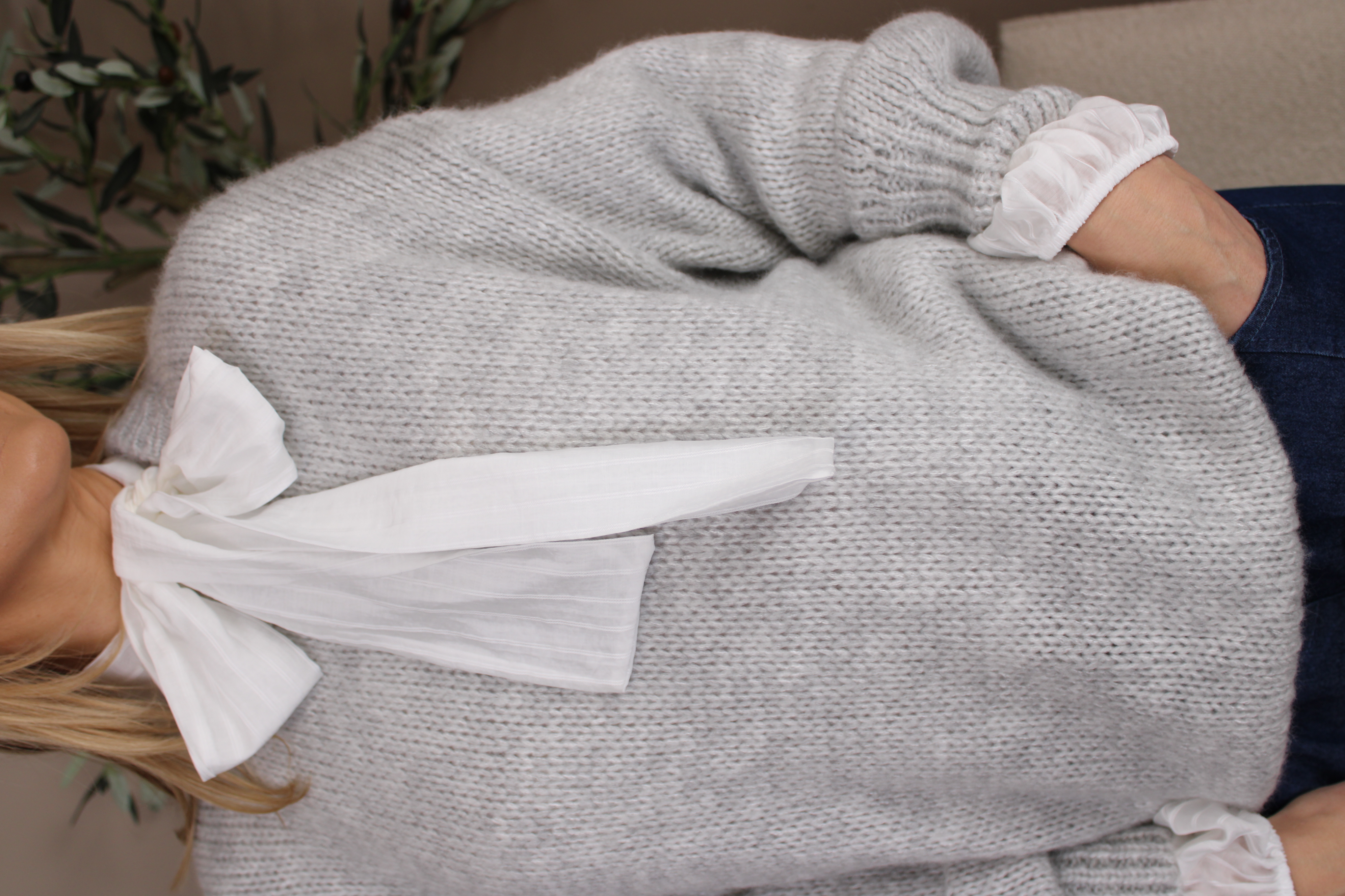 Mayfair Chiffon Stripe Bow Blouse