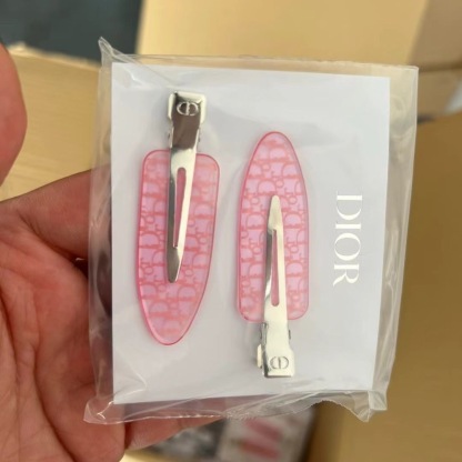 Dior Pink All-Over Print Hair Clip