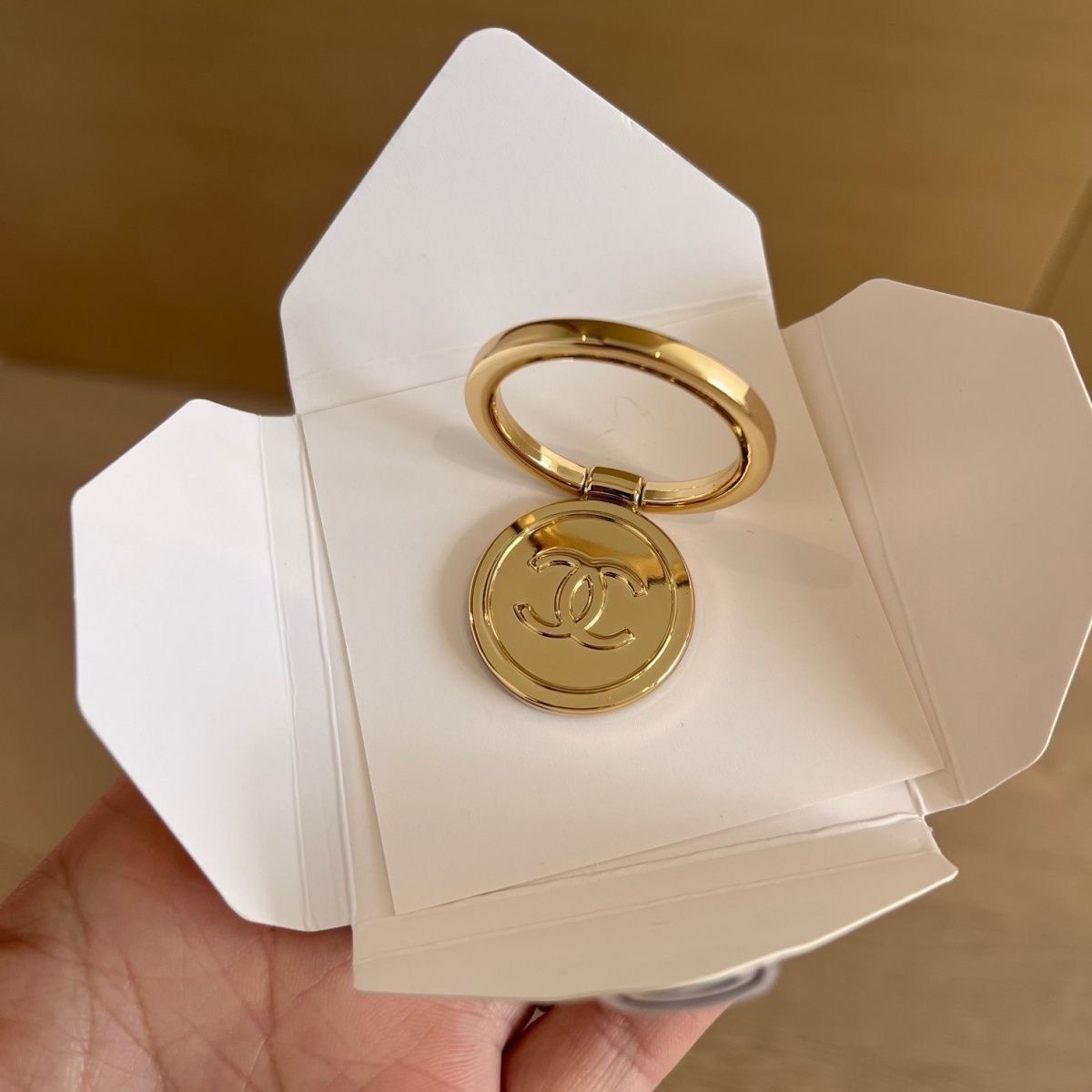 Chanel Gold Double C Phone Holder