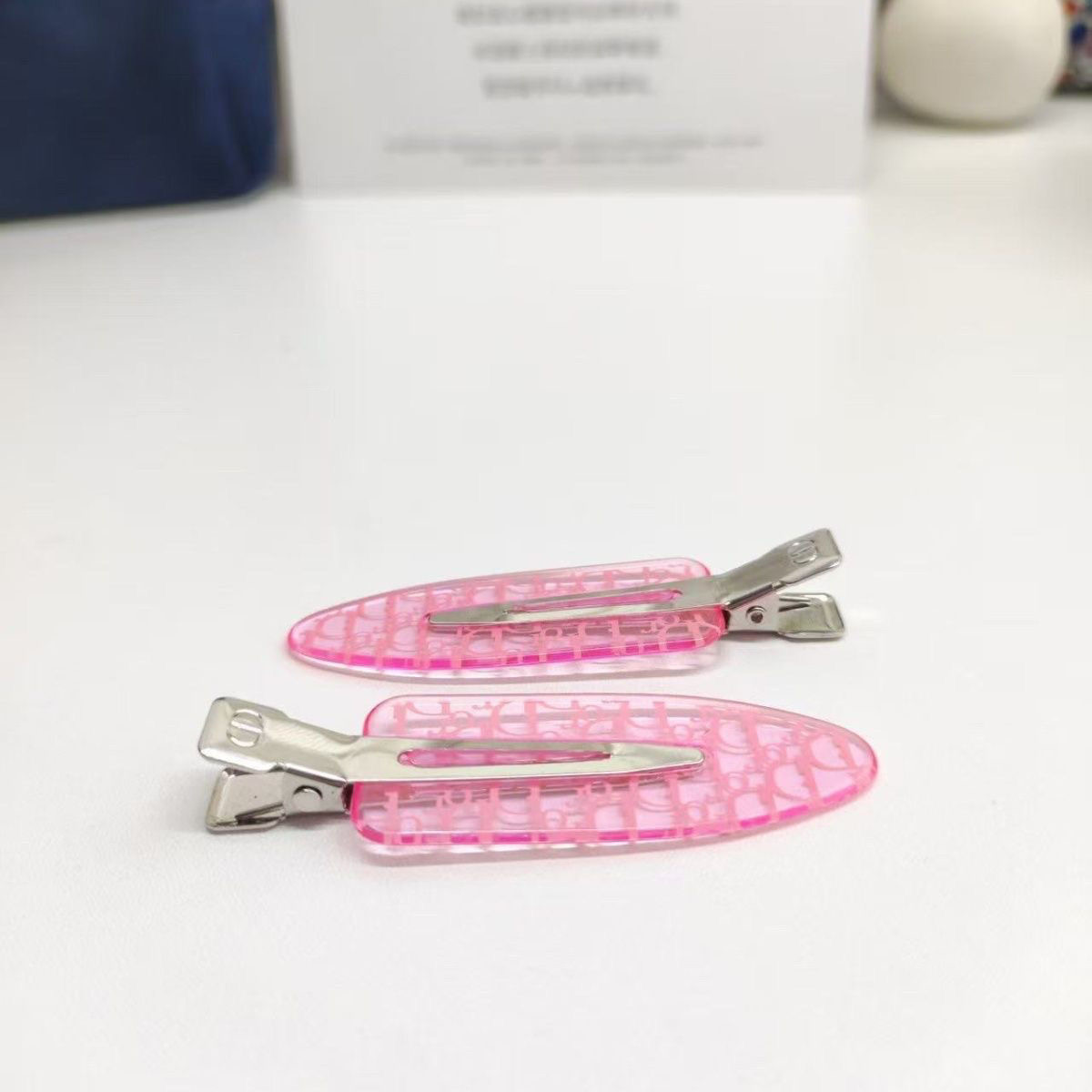 Dior Pink All-Over Print Hair Clip