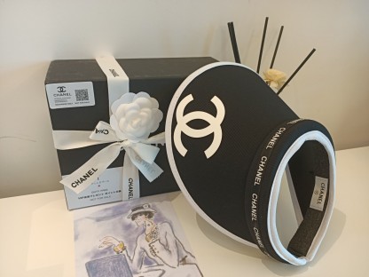 Chanel Black Headband Visor Hat