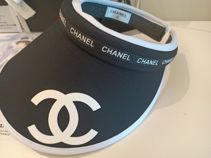 Chanel Black Headband Visor Hat
