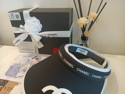 Chanel Black Headband Visor Hat
