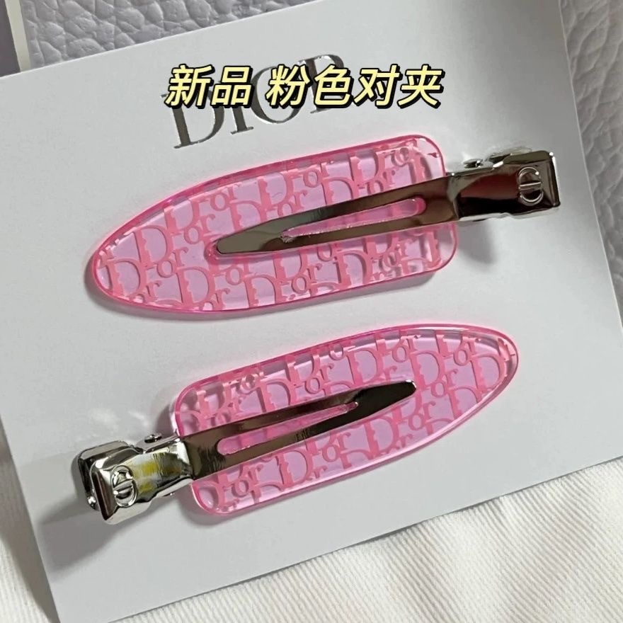 Dior Pink All-Over Print Hair Clip