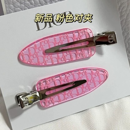 Dior Pink All-Over Print Hair Clip