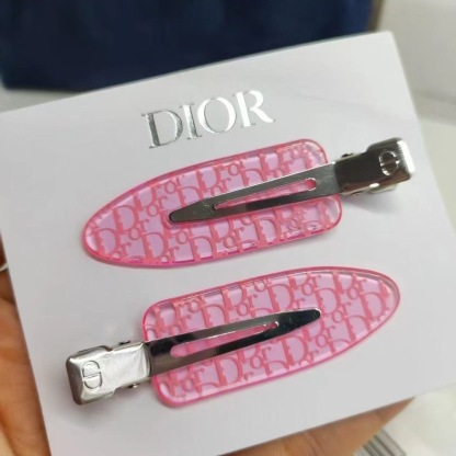Dior Pink All-Over Print Hair Clip