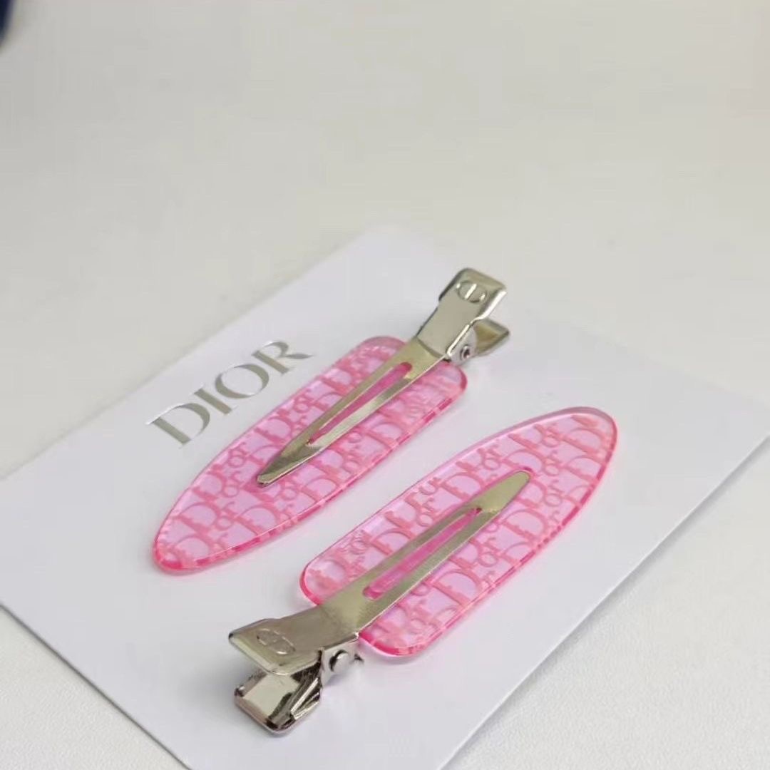 Dior Pink All-Over Print Hair Clip