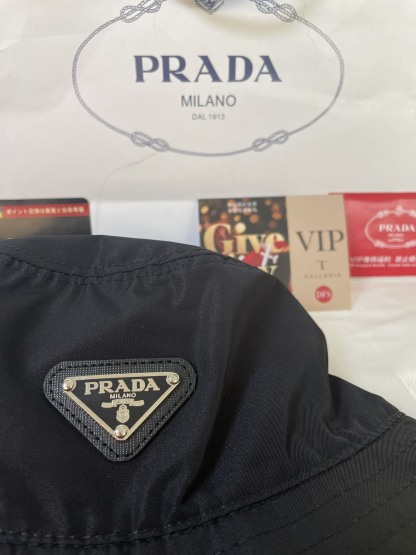 Prada Black Bucket Hat