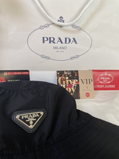 Prada Black Bucket Hat