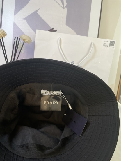 Prada Black Bucket Hat