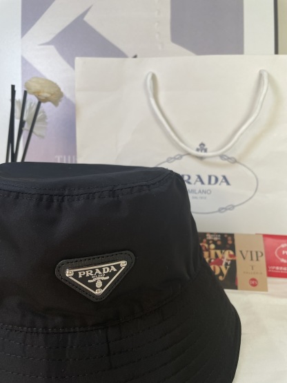 Prada Black Bucket Hat