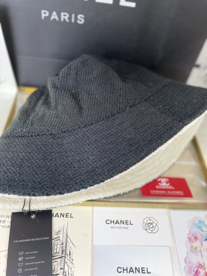 Chanel Black Bucket Hat