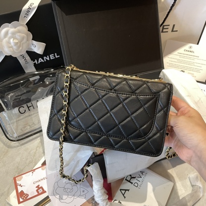Chanel Classic Embossed Gold Bar WOC Bag
