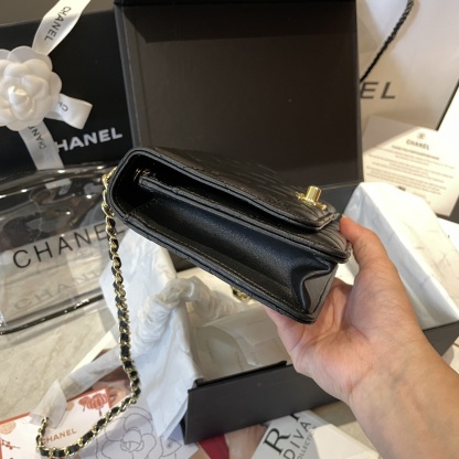 Chanel Classic Embossed Gold Bar WOC Bag
