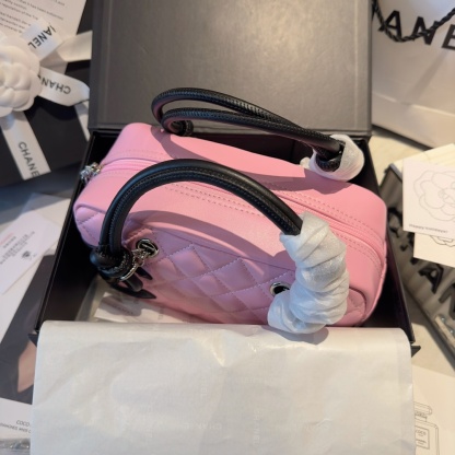 Chanel Pink Vintage Cambon Bowling Bag