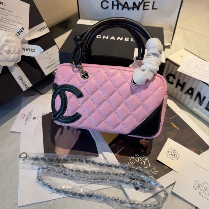 Chanel Pink Vintage Cambon Bowling Bag