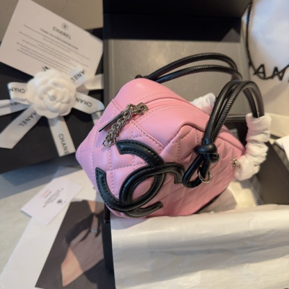 Chanel Pink Vintage Cambon Bowling Bag