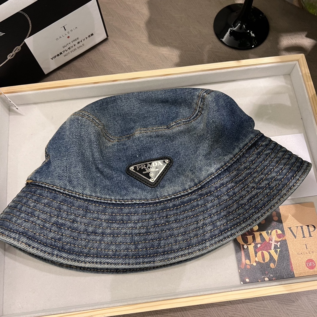 Prada Denim Bucket Hat