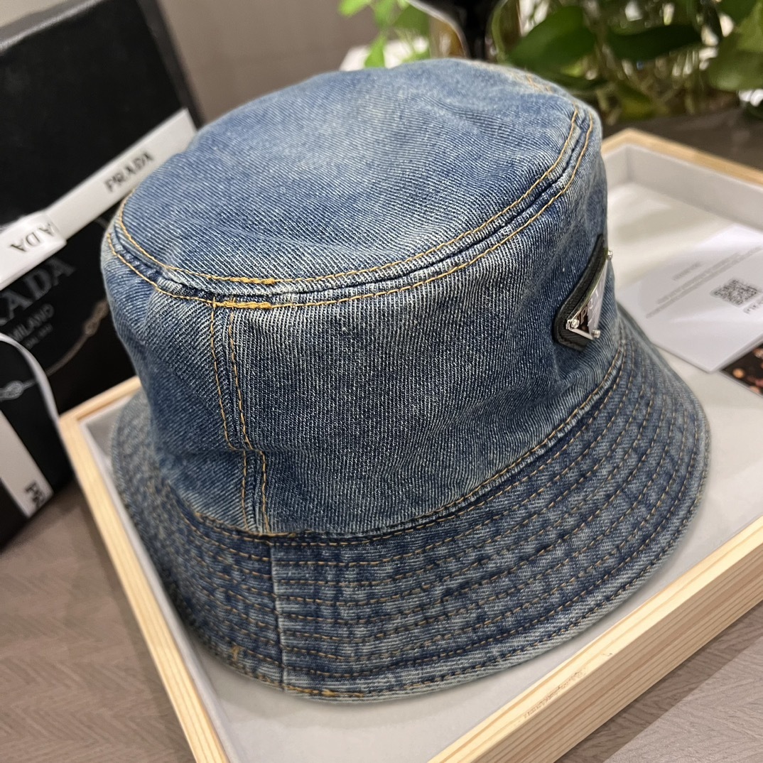 Prada Denim Bucket Hat