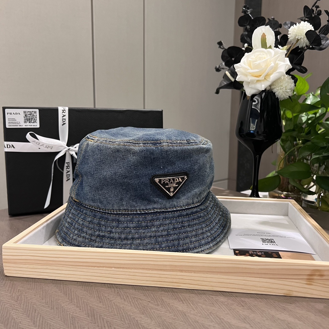 Prada Denim Bucket Hat
