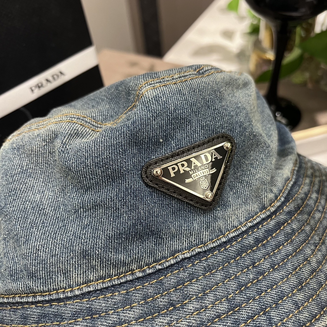 Prada Denim Bucket Hat