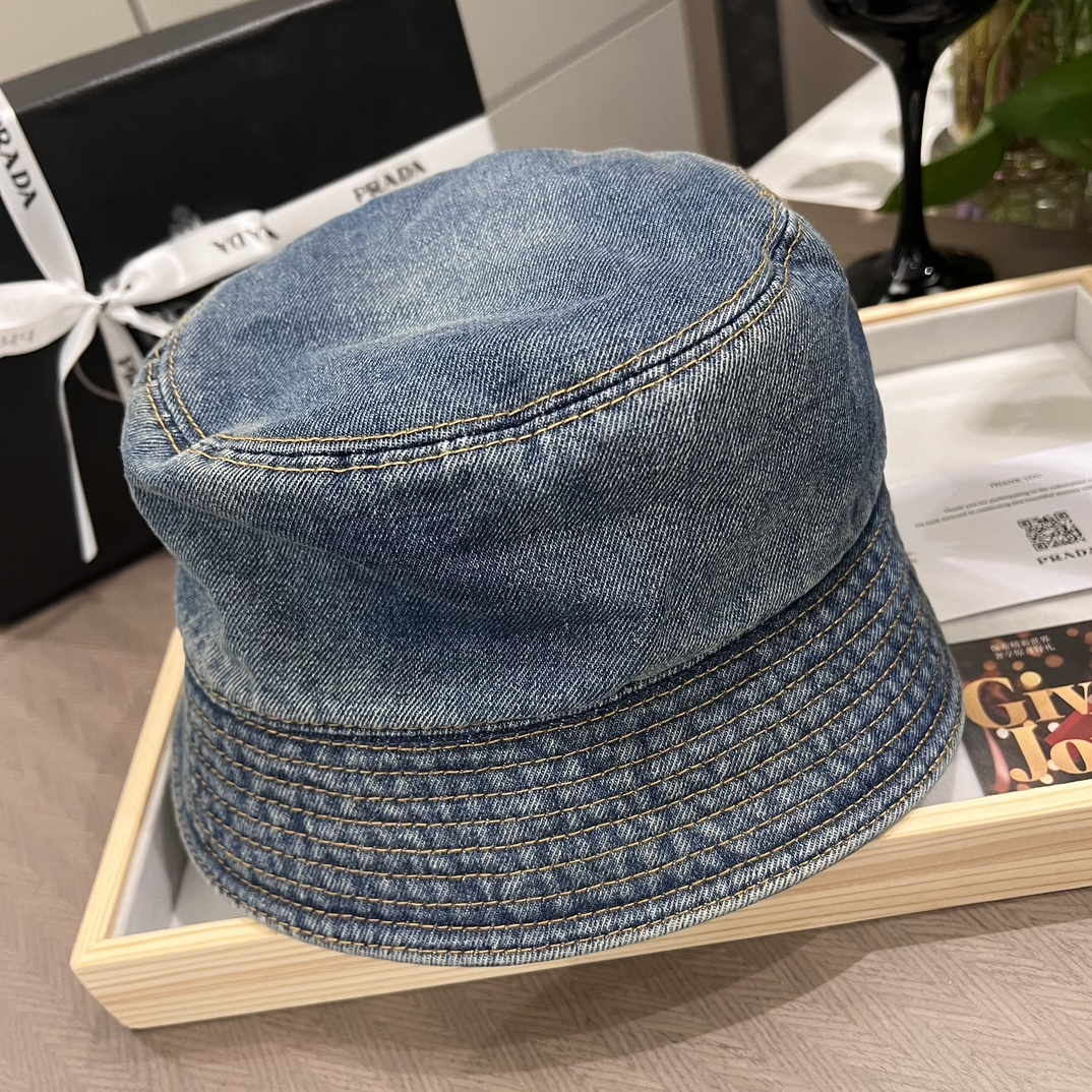Prada Denim Bucket Hat