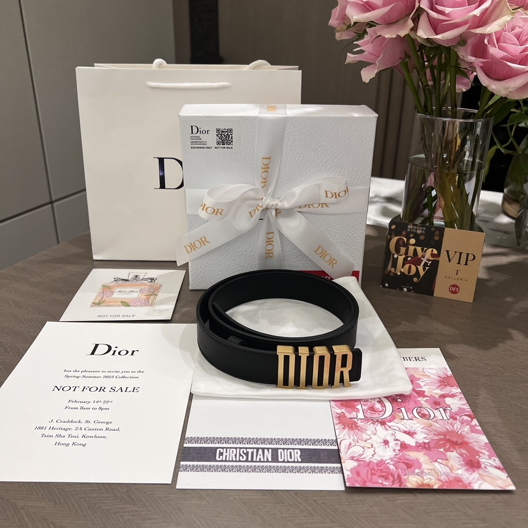 Dior Classic Letter Belt
