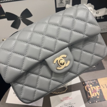 Chanel Metal Earring Globe Square Flap Bag