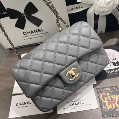 Chanel Metal Earring Globe Square Flap Bag