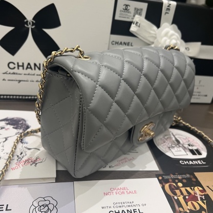 Chanel Metal Earring Globe Square Flap Bag