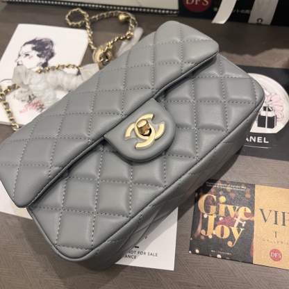 Chanel Metal Earring Globe Square Flap Bag
