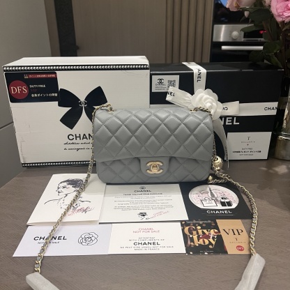 Chanel Metal Earring Globe Square Flap Bag