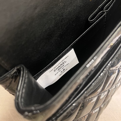 Chanel Patent Leather CF Double Flap Chain Bag