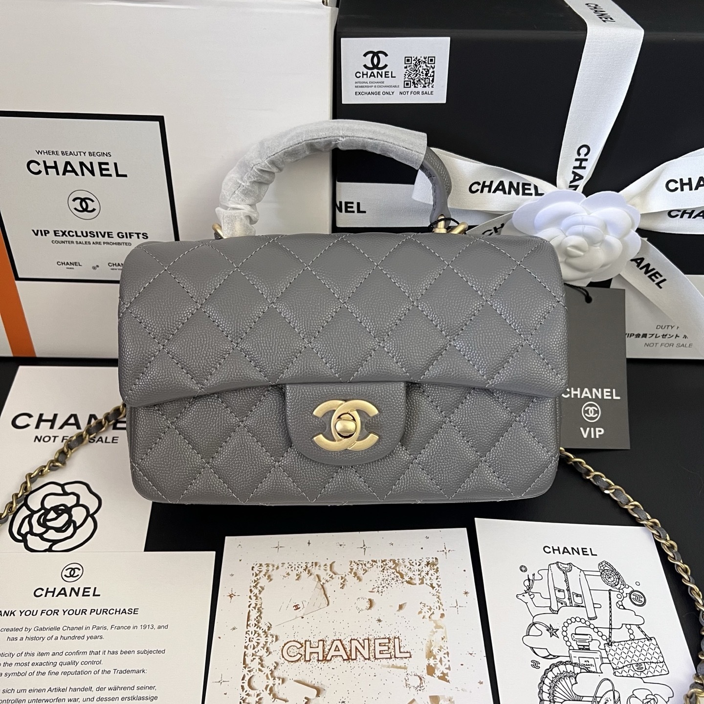 Chanel 24A Mini CF Handle Tote Bag