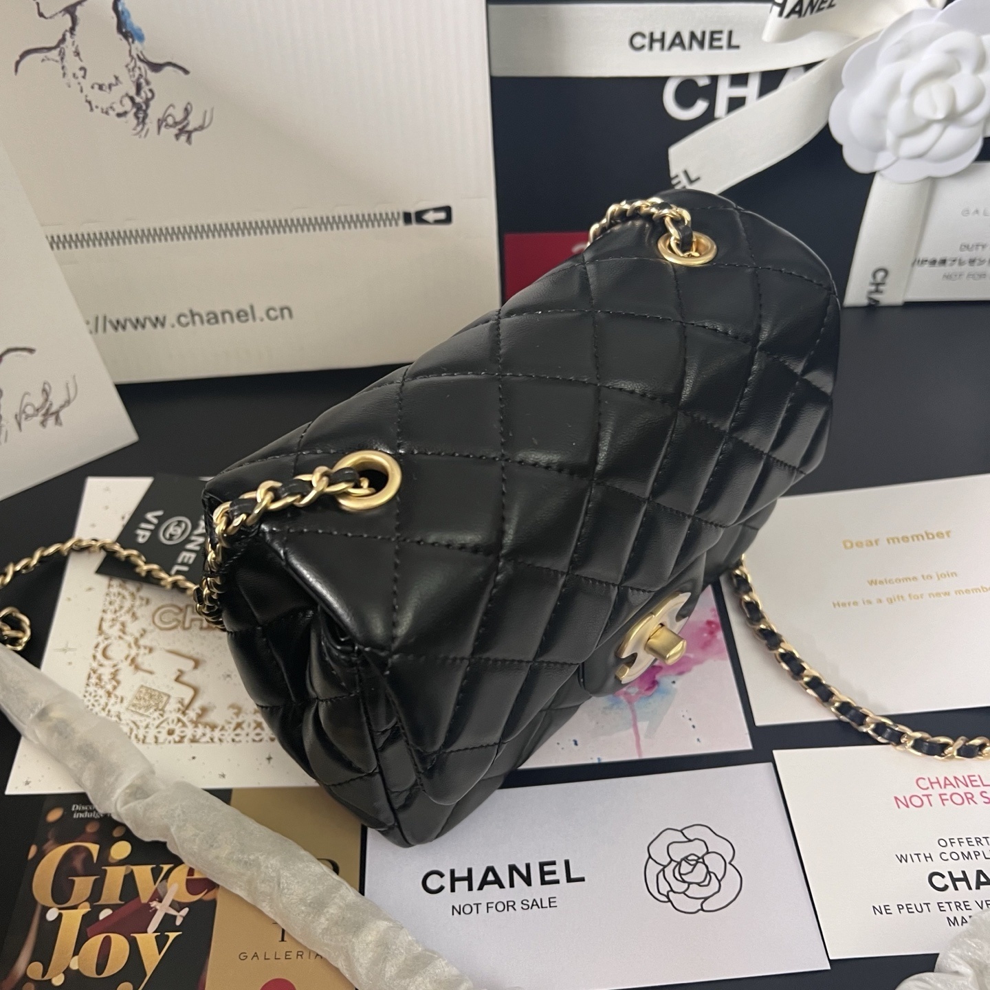 Chanel Gold Ball Square Flap Bag
