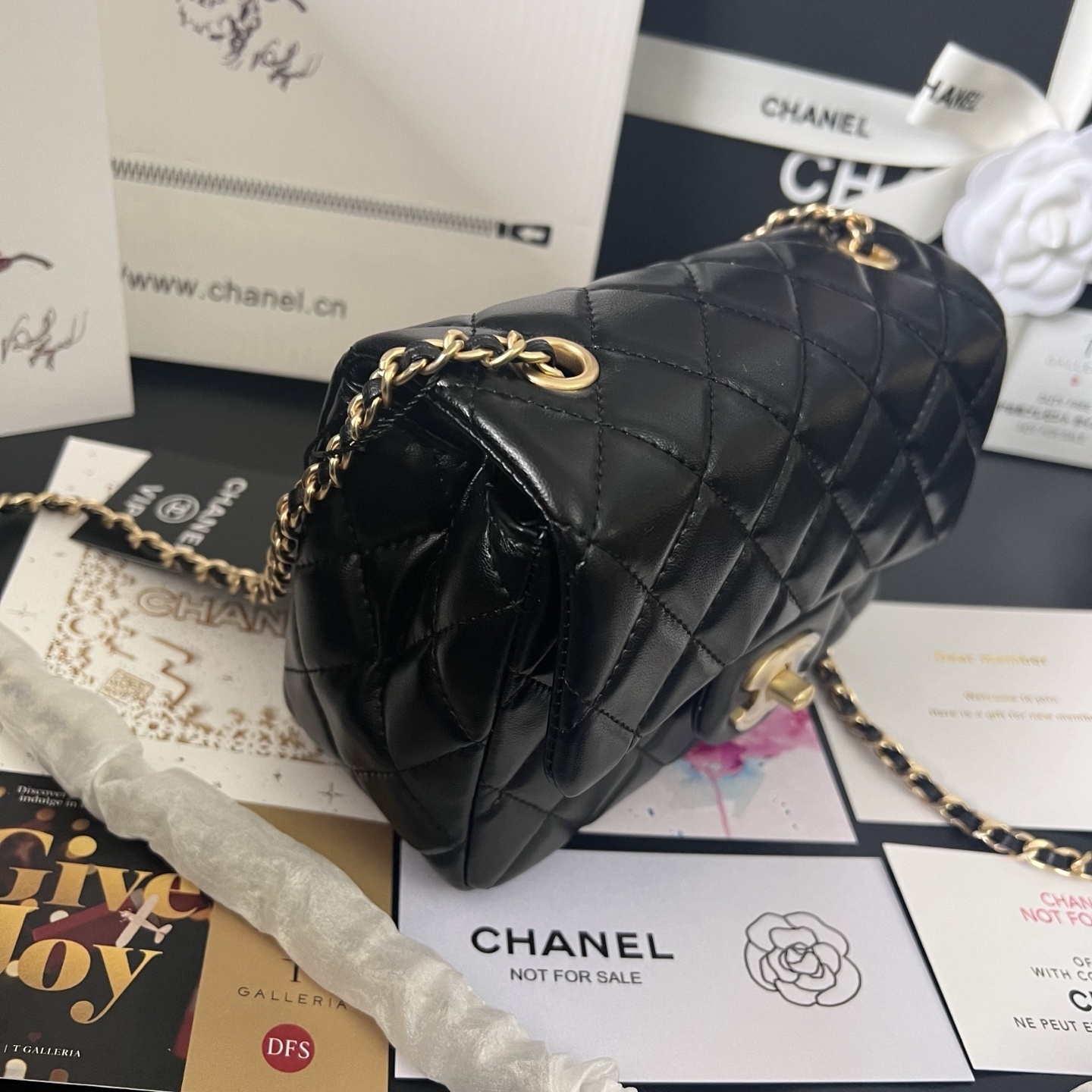 Chanel Gold Ball Square Flap Bag