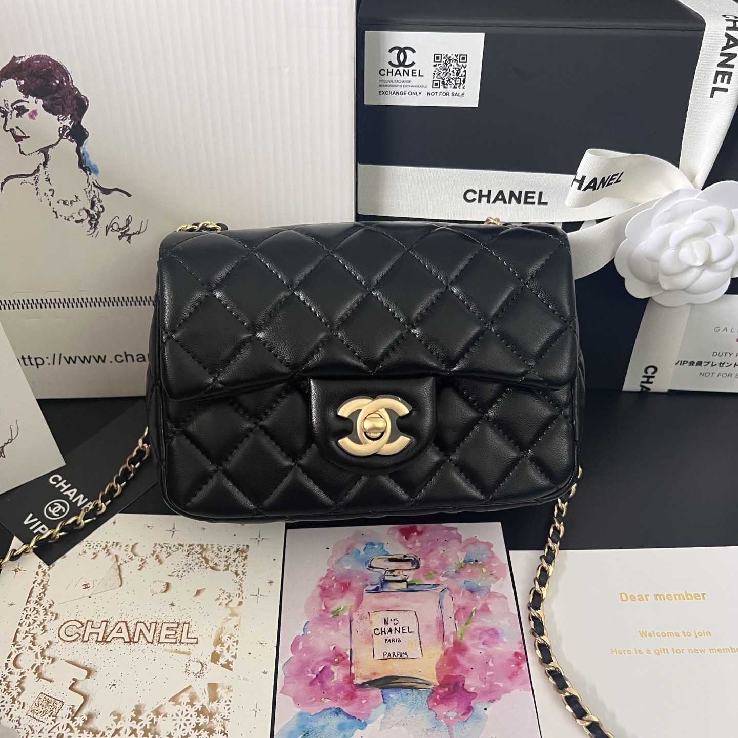 Chanel Gold Ball Square Flap Bag