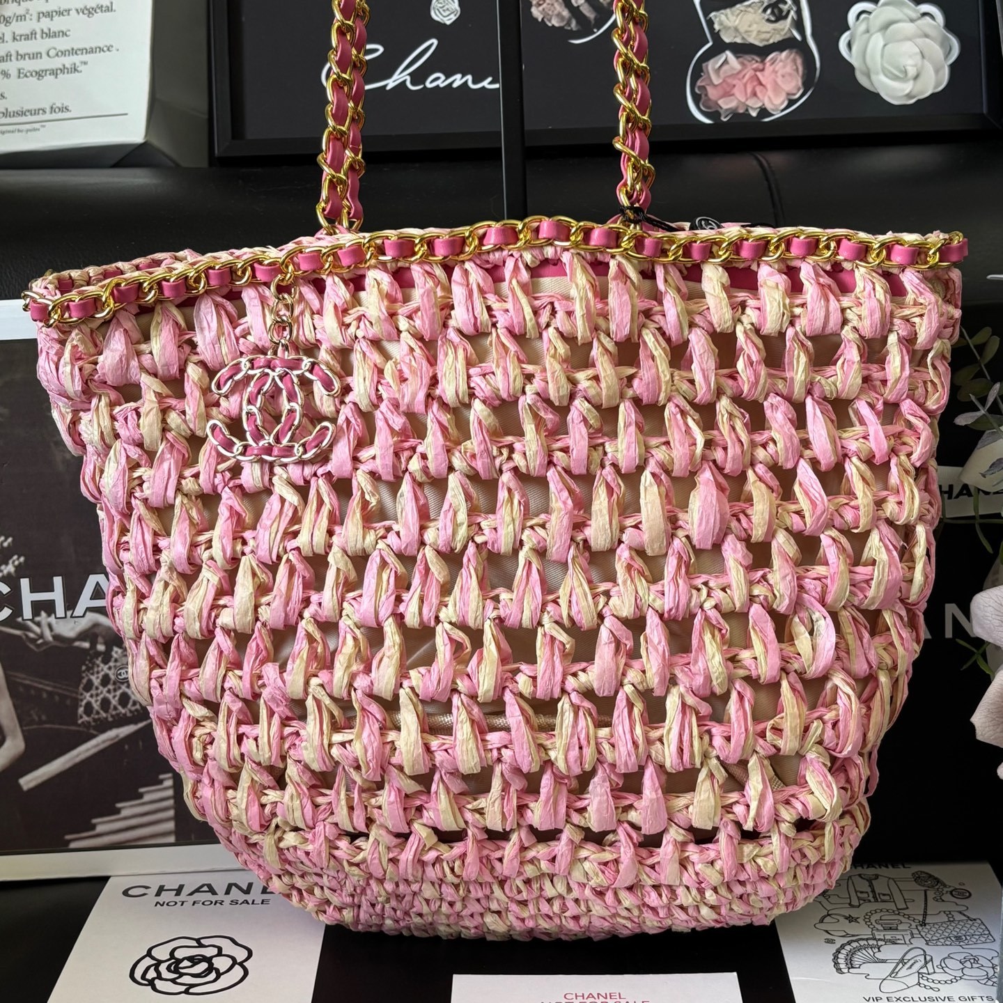 Chanel 23P Straw Woven Bag