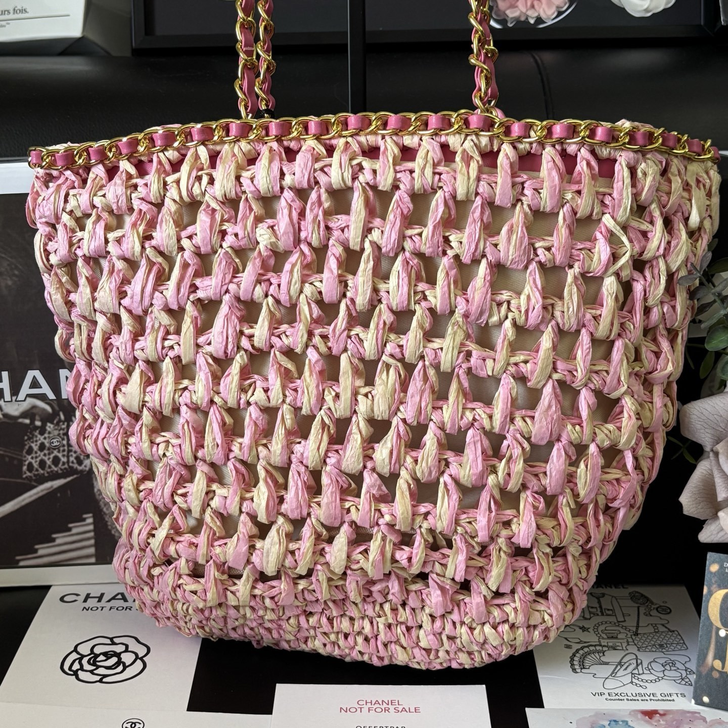 Chanel 23P Straw Woven Bag