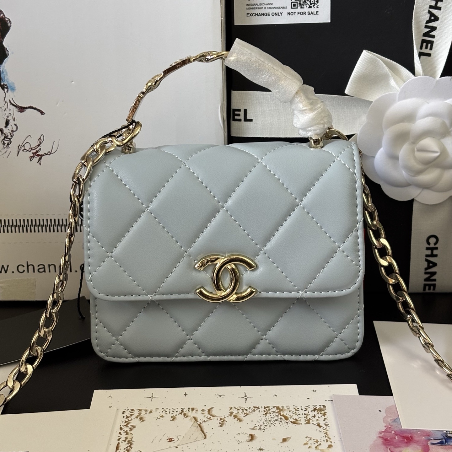 Chanel Enamel Handle Mini Bag