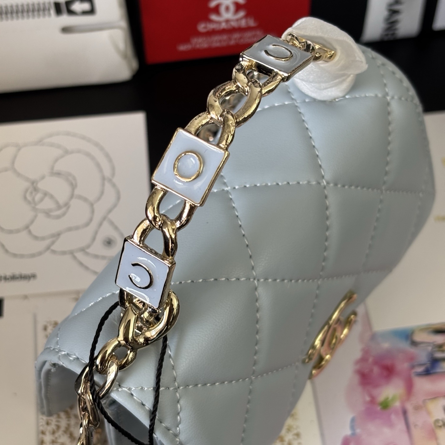Chanel Enamel Handle Mini Bag