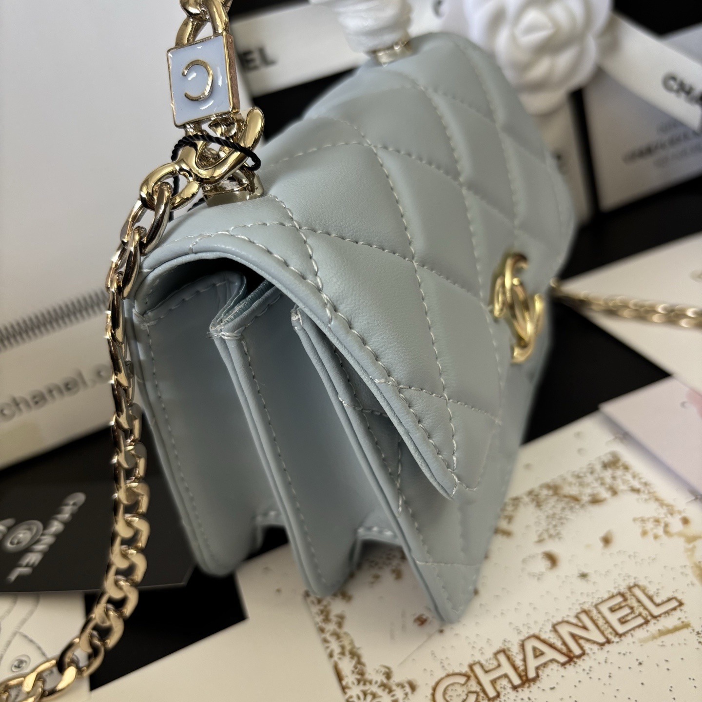 Chanel Enamel Handle Mini Bag