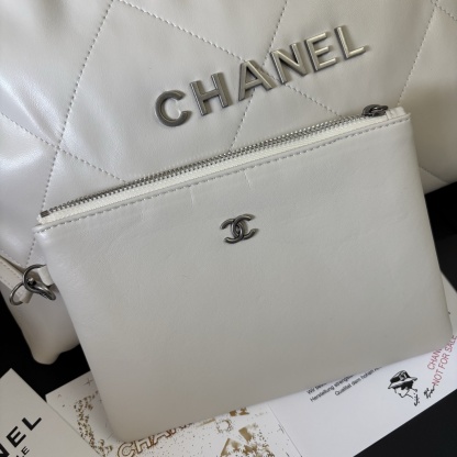 Chanel White 22 Tote Bag
